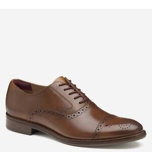 NEW JOHNSTON & MURPHY men's conrad 2.0 cap toe oxford in mahogany